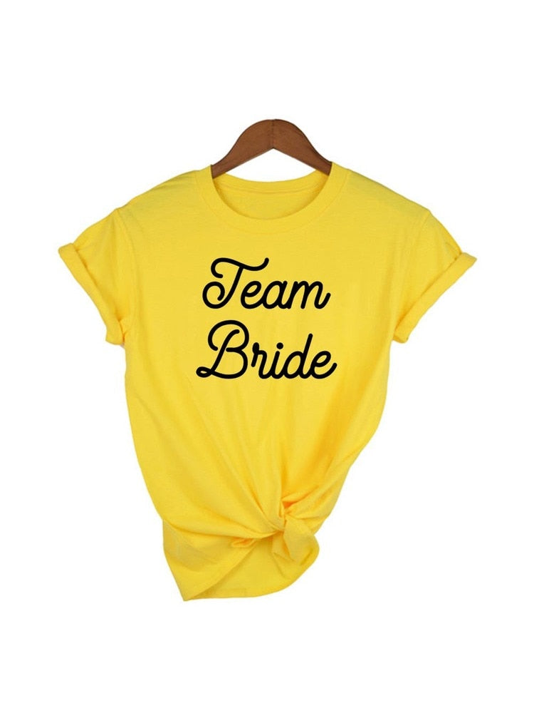 Bride Graphic T-shirt Casual Wedding Female Top