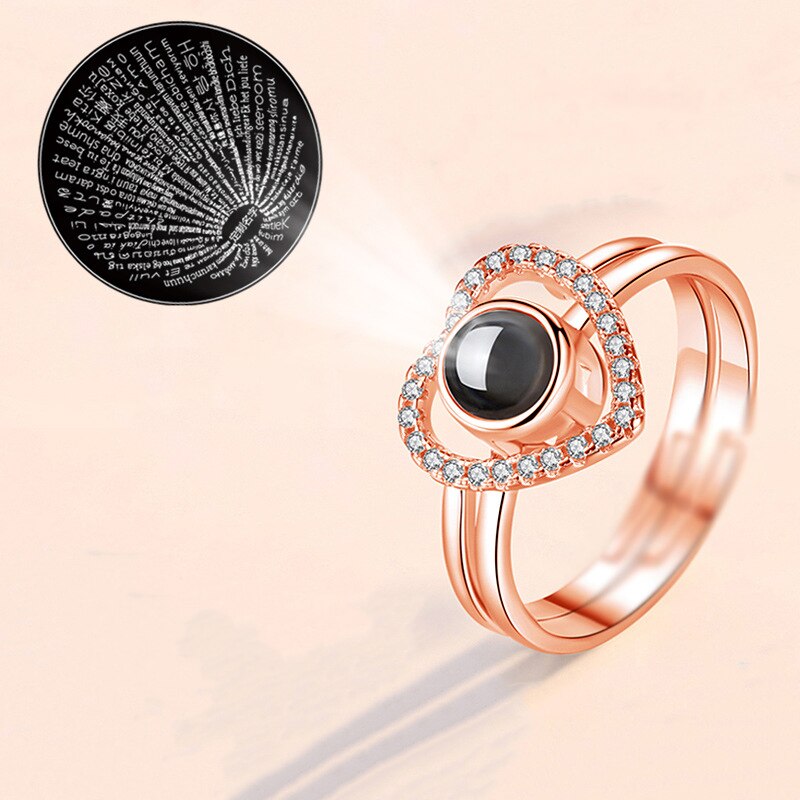 Ancient Silver Color Adjustable Chain Open Finger Ring