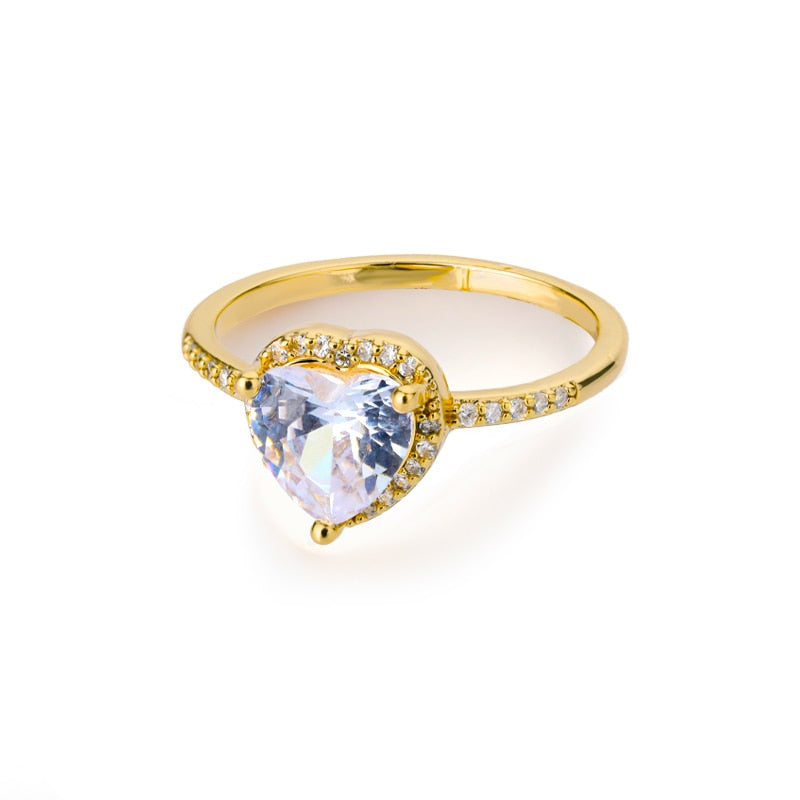 Fashion Star Stainless Steel Zircon Round Irregular Adjustable Ring