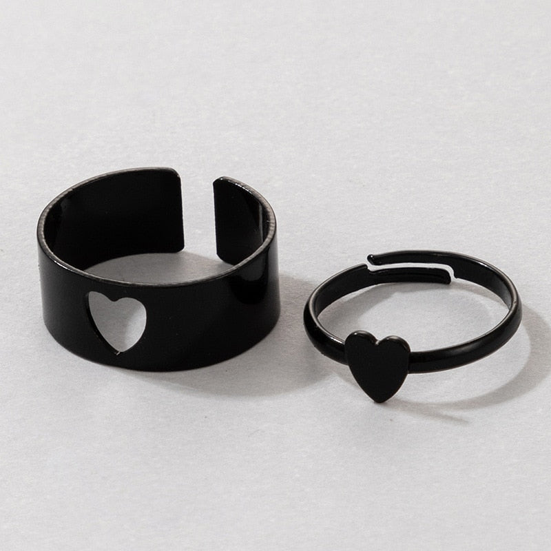 Vintage Simple Animal Butterlfly Star Moon Heart Open Rings For Women