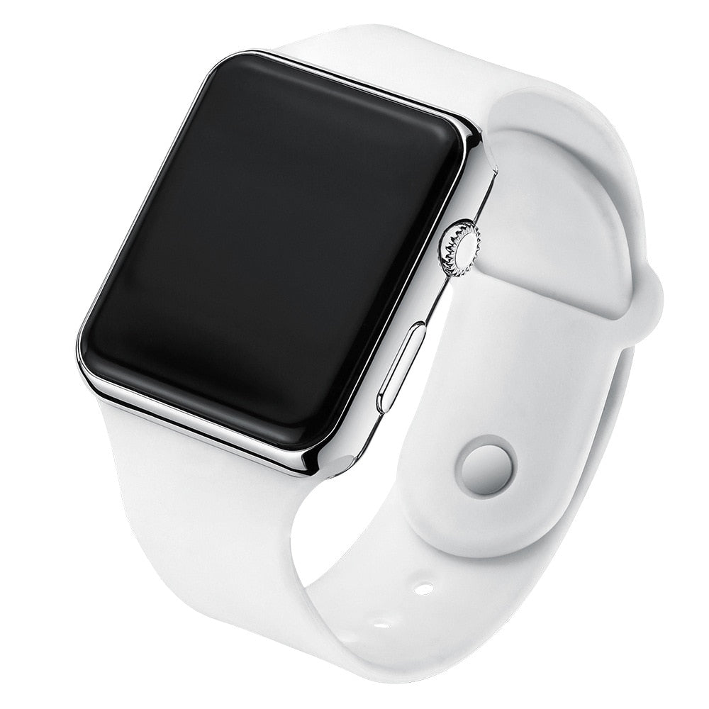 Electronic LED Digital Fashion Casual Simple Silicone Female Watch