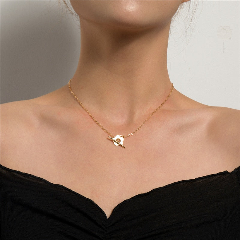 Luxury Black Crystal Glass Bead Chain Choker Necklace