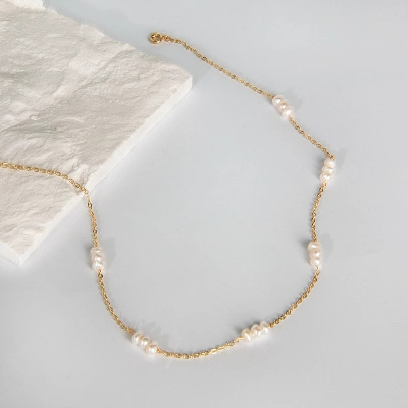 Minar Multiple French Pearl Necklace