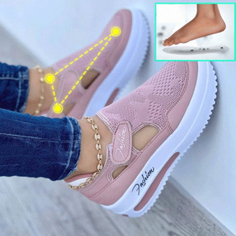 Ladies Hollow Out Sports Shoes