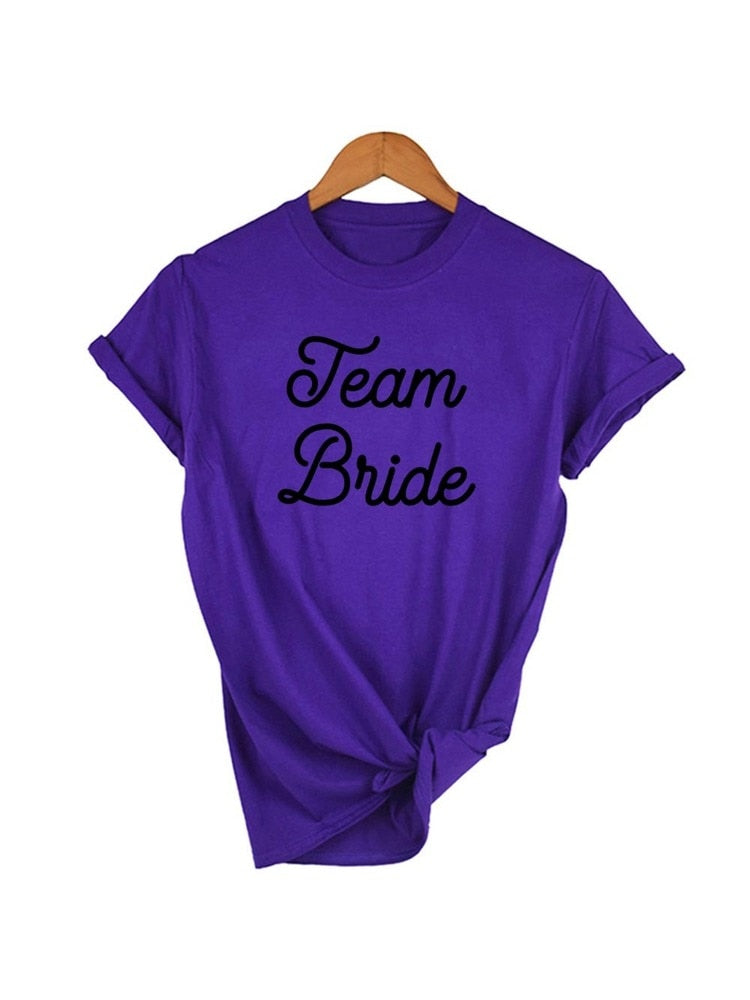Bride Graphic T-shirt Casual Wedding Female Top