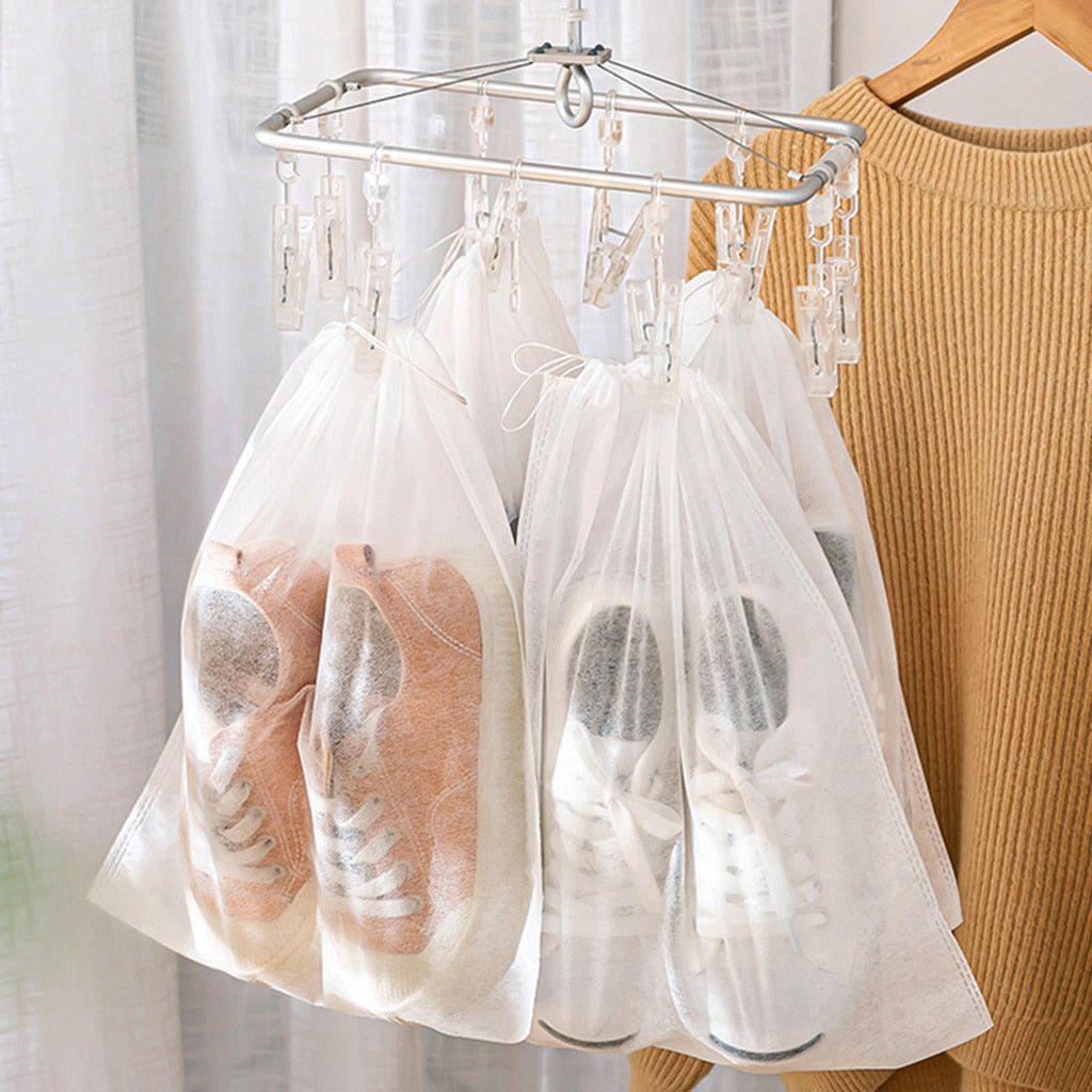 10pcs Shoes Storage Bag Closet Organizer Non-woven Travel Portable Bag Waterproof