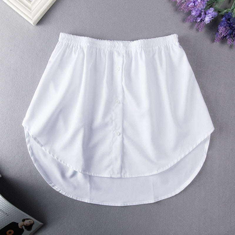 Women Shirt Extenders Adjustable Fake Skirts
