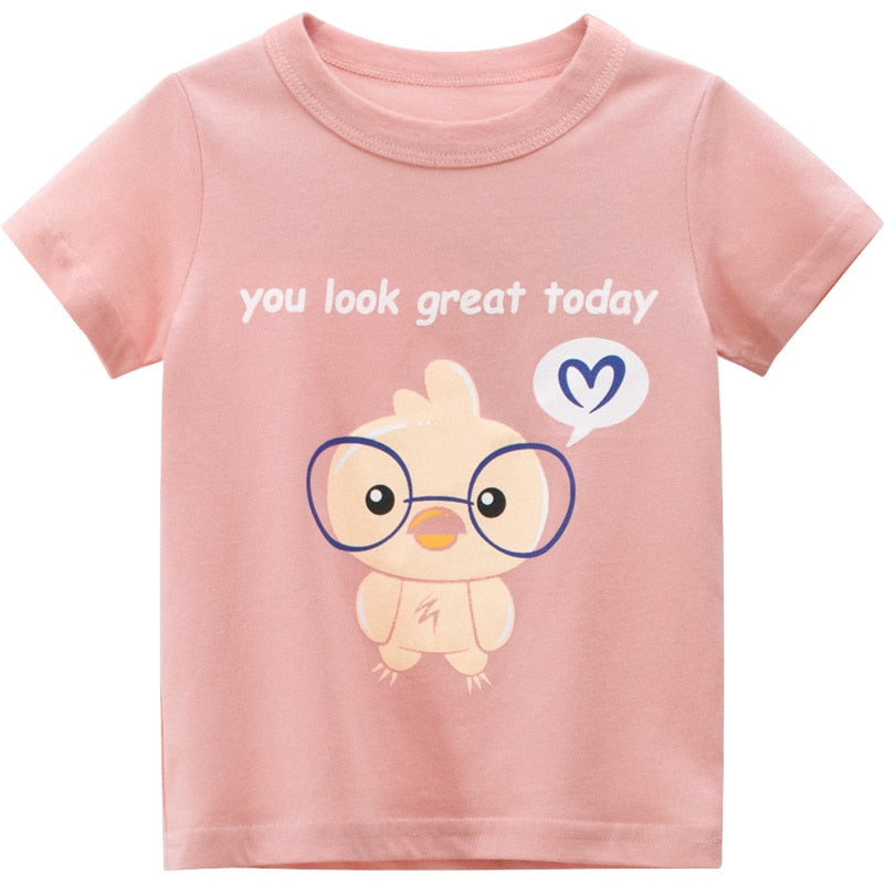 Kids T-shirts Summer Ruffle Sleeve Unicorn Clothes