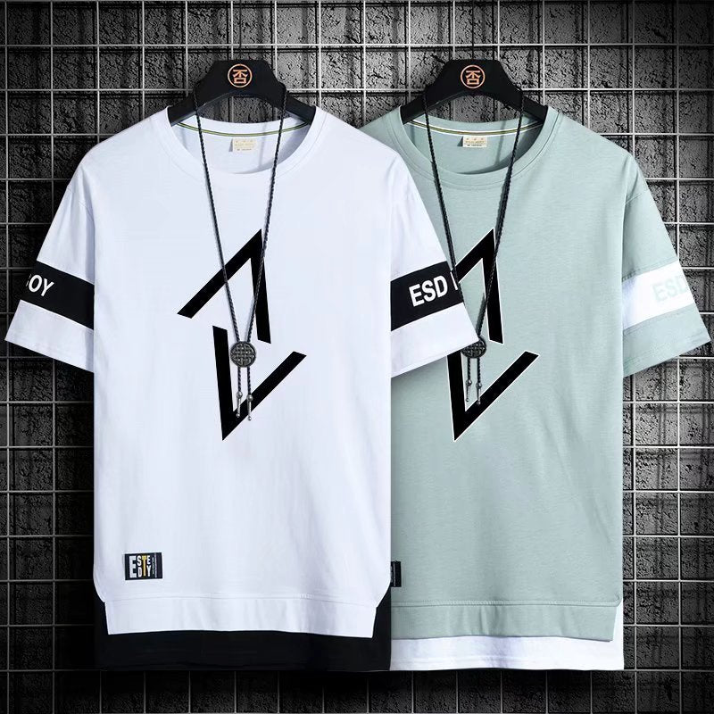 Japan Fashion Summer Streetwear Print Short Sleeve T-Shirt