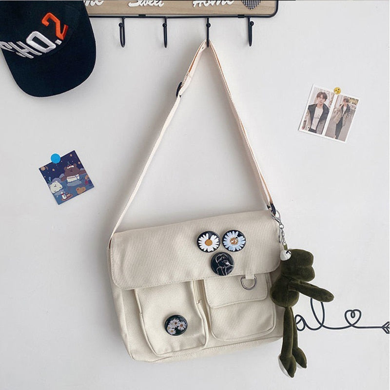 Fashion Women Canvas Shoulder Bag Large Capacity Crossbody