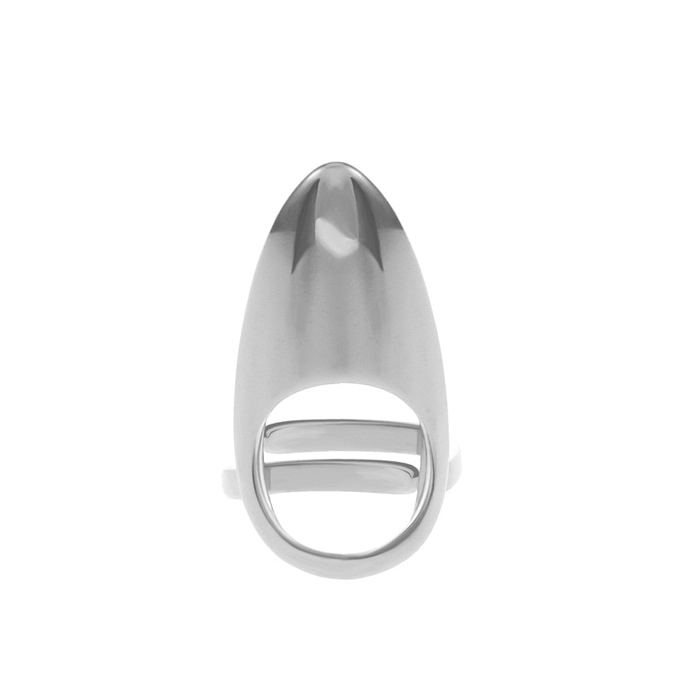 Korean Crystal Geometric Adjustable Ring