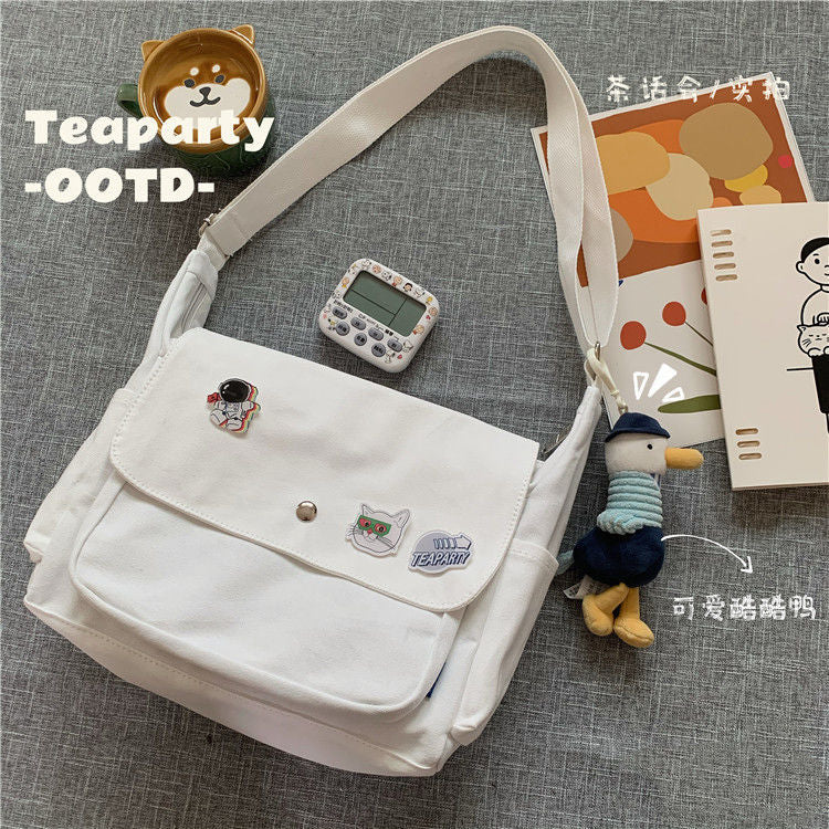 Solid Color Leisure Large Capacity Canvas Bag - Jeglowstore