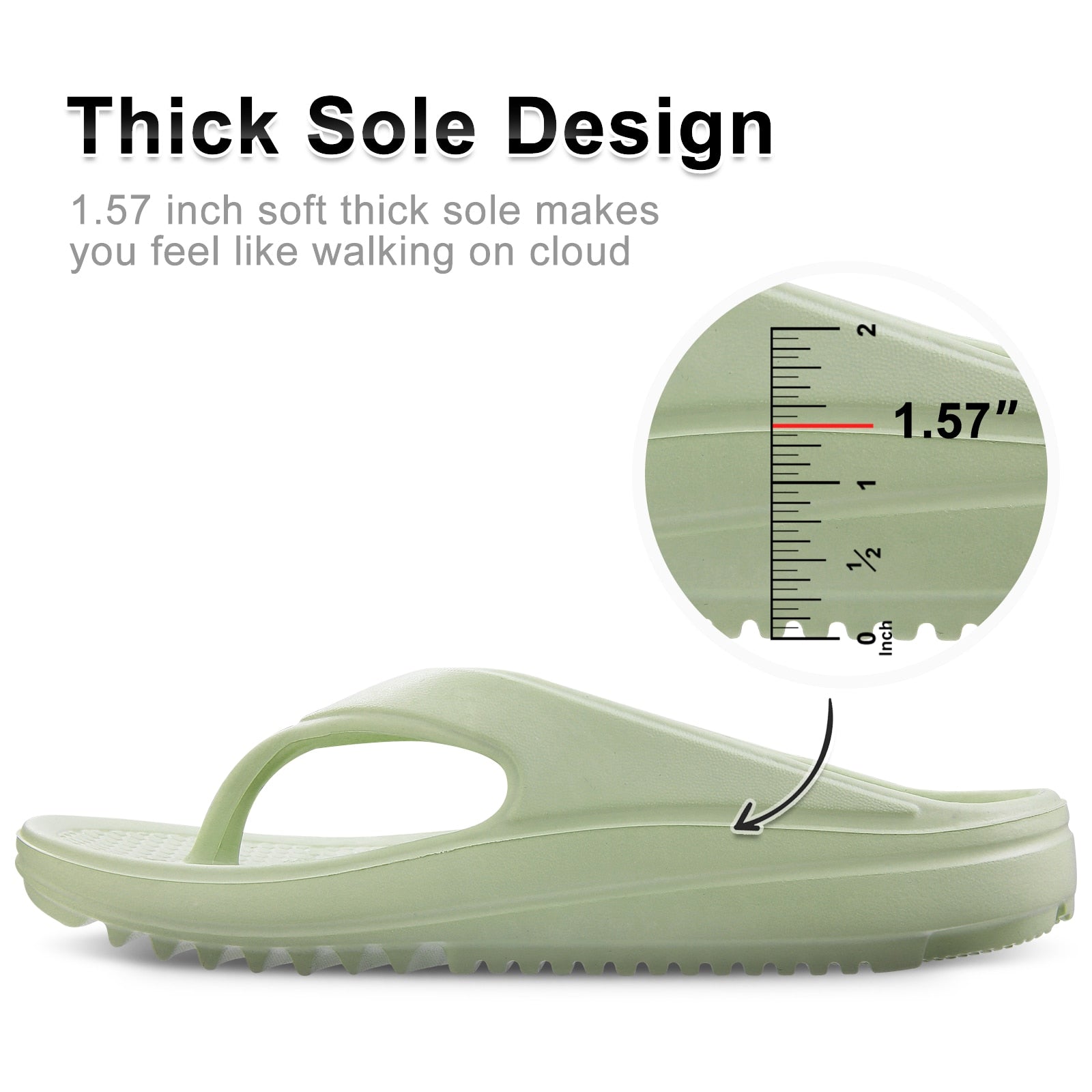 Comwarm Thick Sole Non-Slip Soft Flip Flops