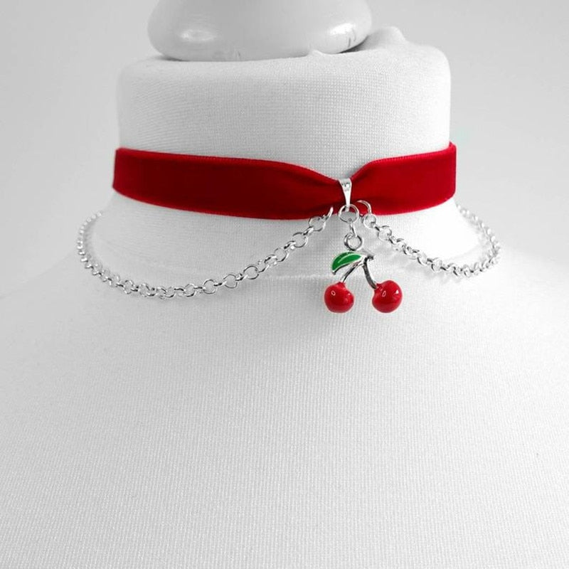 Goth Dainty Chain Crescent Moon and Stars Choker Witch Necklace