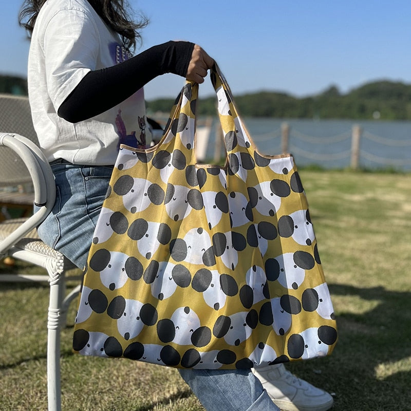Reusable Large Cartoon Folding Washable Shopping Bag - Jeglowstore