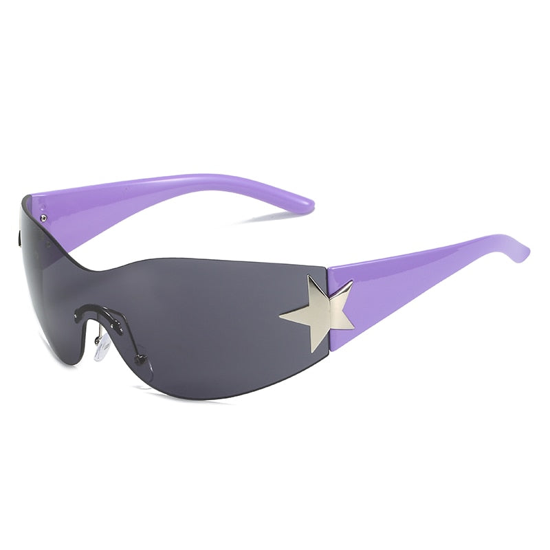 Brand Designer Sun Glasses For Men UV400 Goggles Shades One Piece