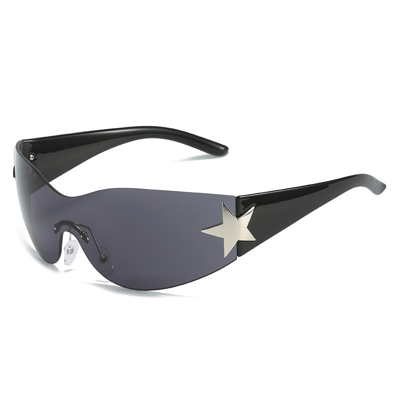 Brand Designer Sun Glasses For Men UV400 Goggles Shades One Piece