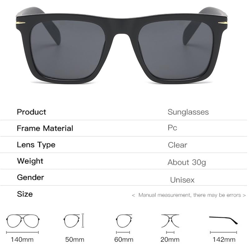 2022 Classic Men's Square Sunglasses