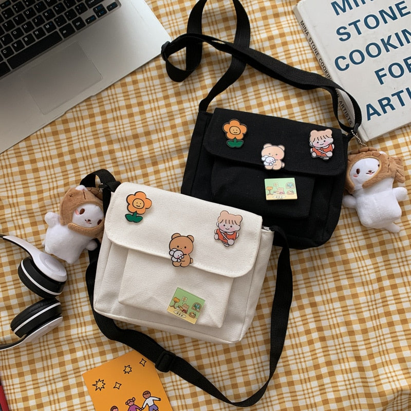 Cute Canvas Small Bag Female