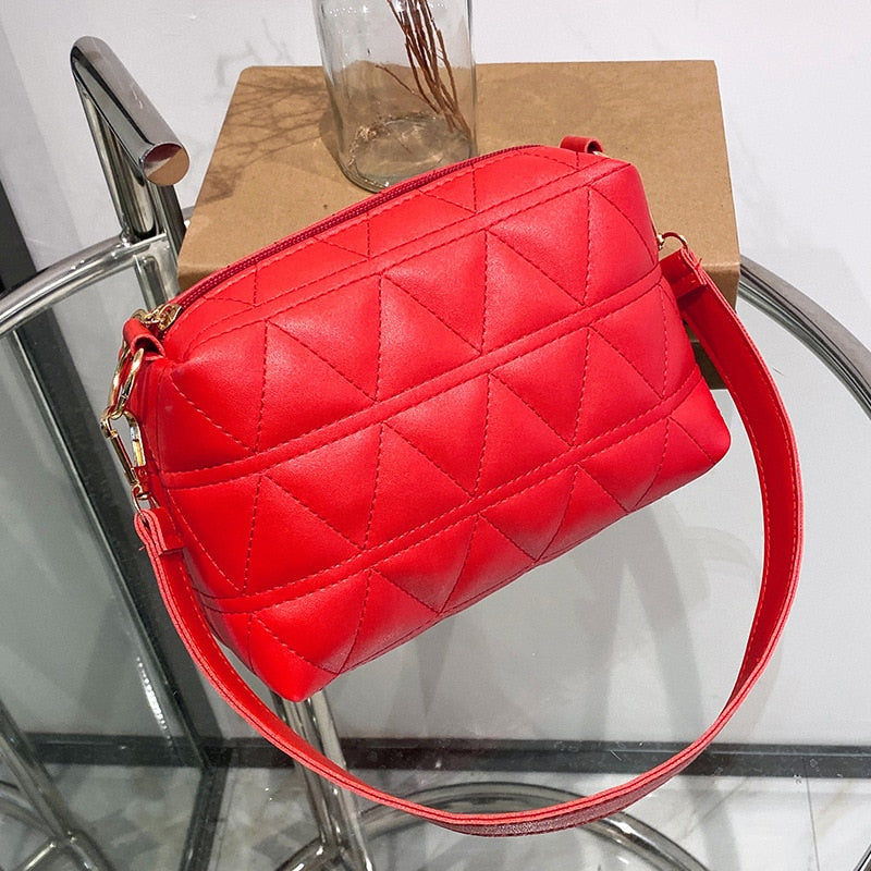assel Trend Lingge Embroidery Camera Female Shoulder Bag