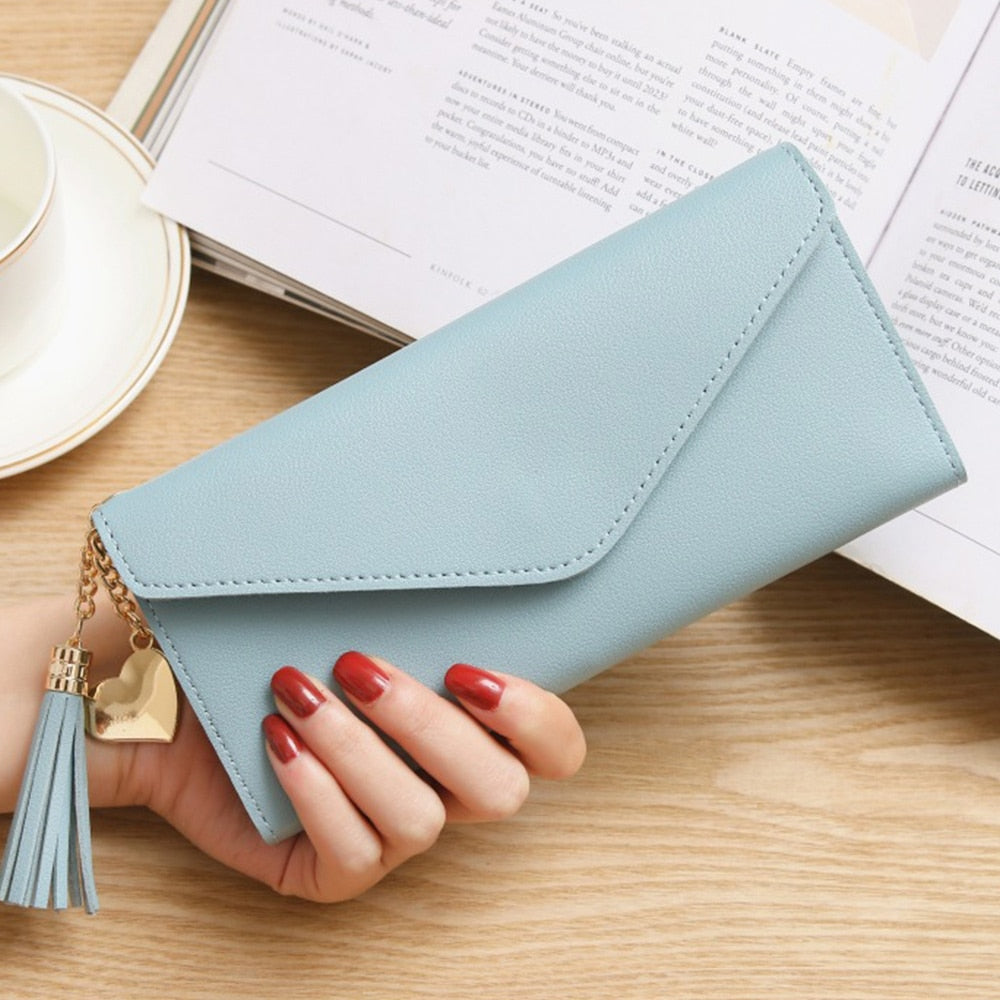 Trendy Heart-shaped Long Clutch Bag