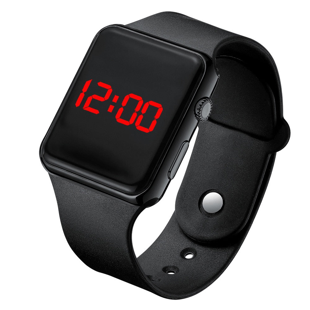 Electronic LED Digital Fashion Casual Simple Silicone Female Watch