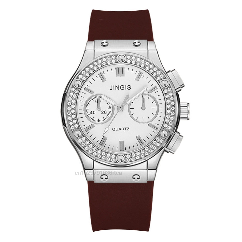 Luxurious Brand Casual Diamond Female Quartz Wristwatch