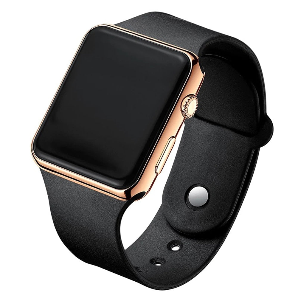 Electronic LED Digital Fashion Casual Simple Silicone Female Watch
