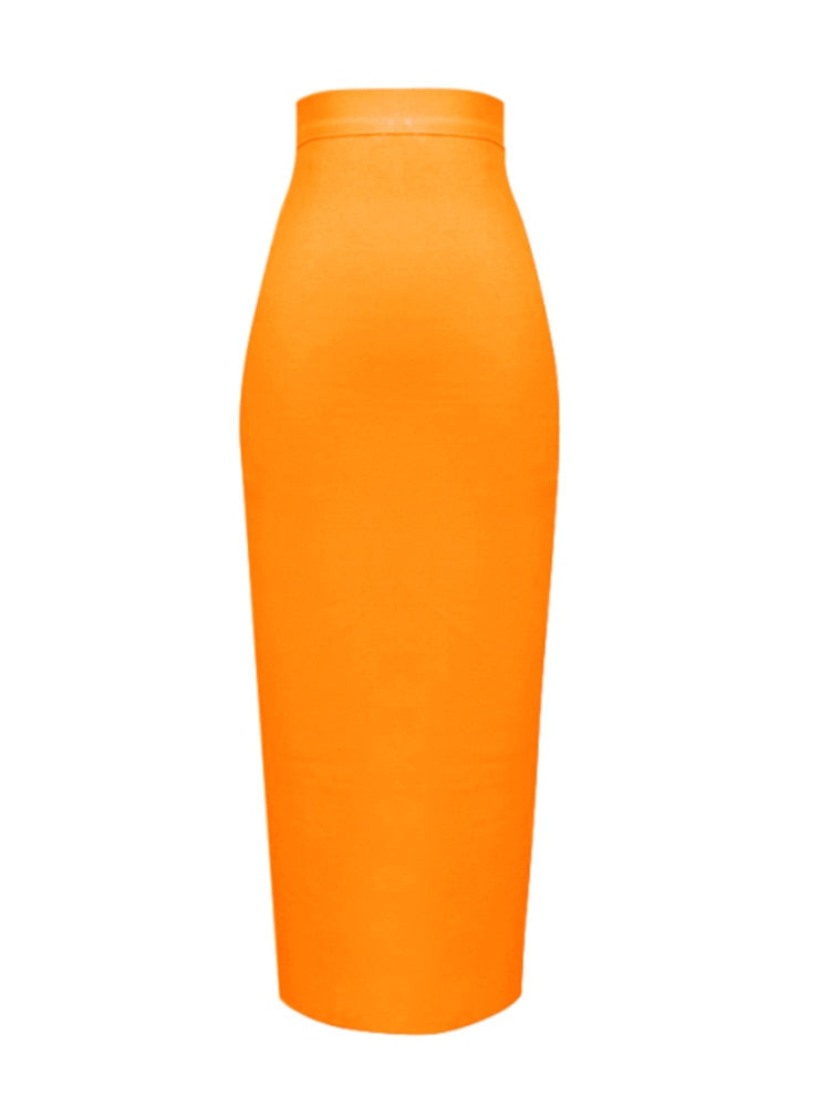 13 Colors Bandage Elastic Elegant Pencil Skirt