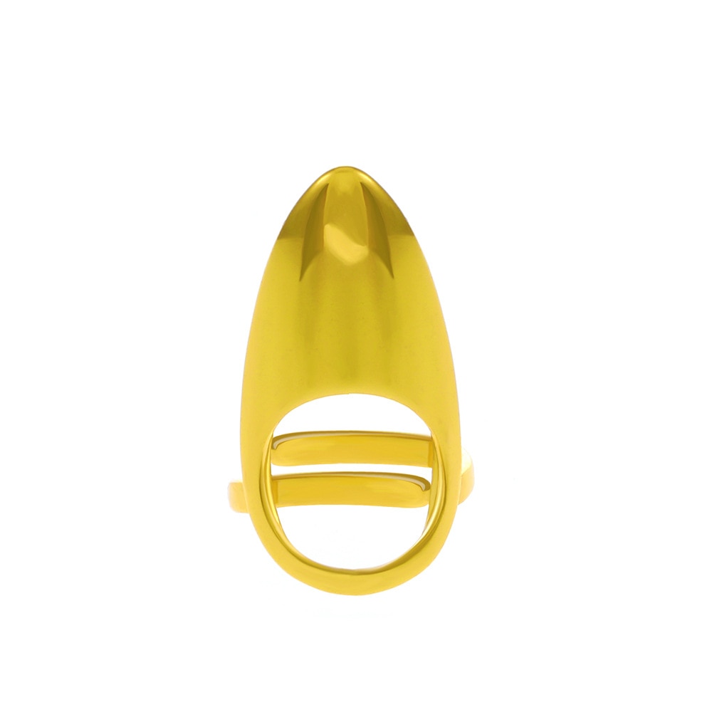Korean Crystal Geometric Adjustable Ring