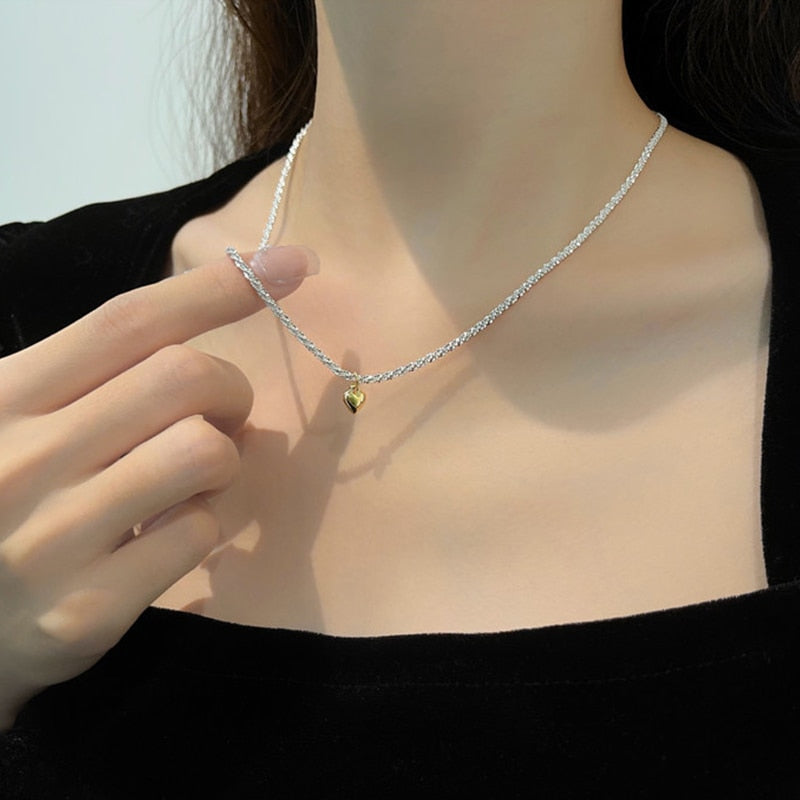 Silver Colour Sparkling Clavicle Chain Choker