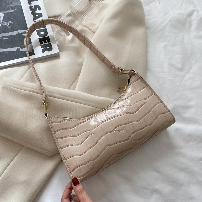 Retro Casual Shopping Bag Fashion Exquisite Women Totes Shoulder Bags Female Leather Solid Color Chain Handbag for Women 2022