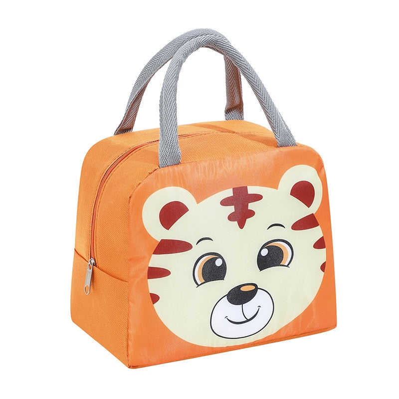 Fresh Cooler Bag Thermal Waterproof Nylon Portable Zipper Closed Oxford Lunch Bags For Women Convenient Lunch Box Tote Food Bags