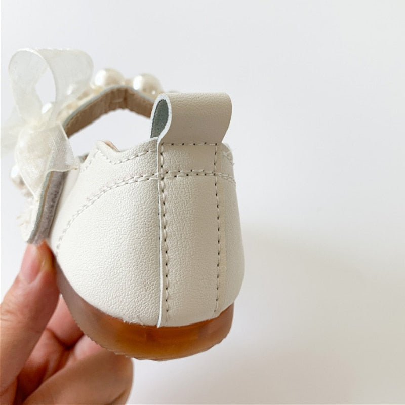 Single Princess Pearl Shallow Shoes