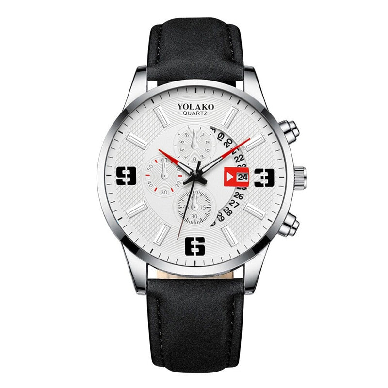 Mens Fashion Stainless Steel Mesh Belt Quartz Wrist Watch