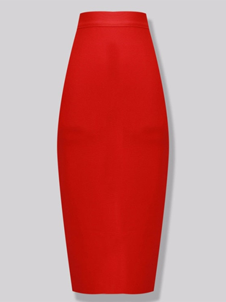 13 Colors Bandage Elastic Elegant Pencil Skirt