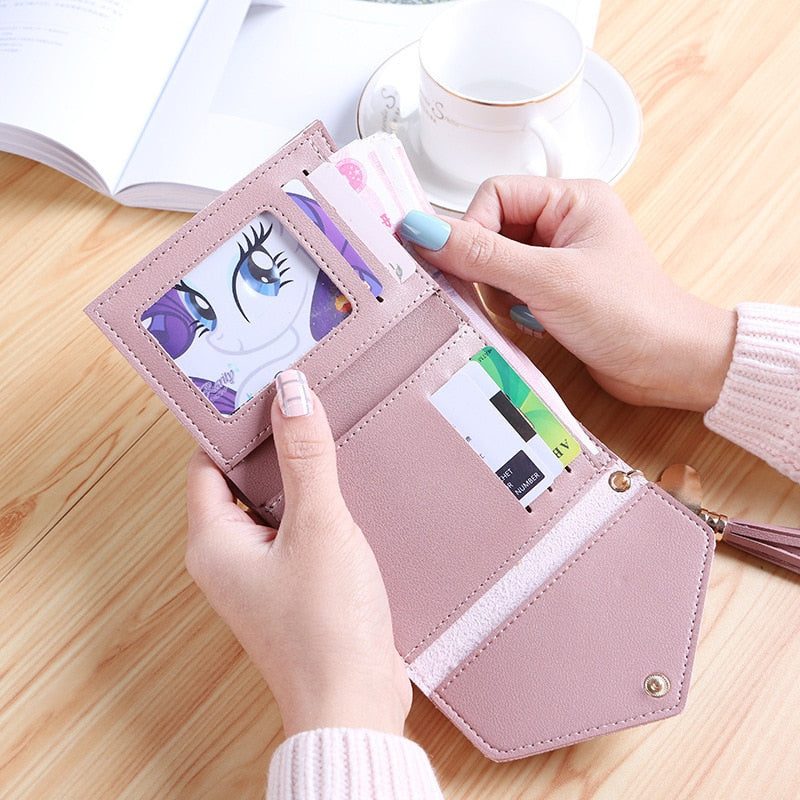 Short Tassel Wallet Women
