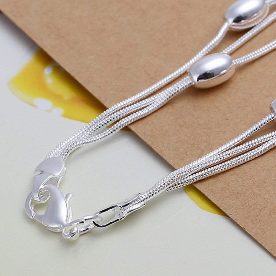 925 Stamped Silver High quality bead Bracelet