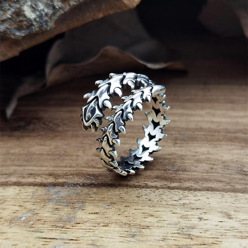 Retro Gothic Keel Spine Rings for Women Men Hip Hop Hyperbole Centipede Jewelry Gifts Trendy Ring Adjustable Anillo