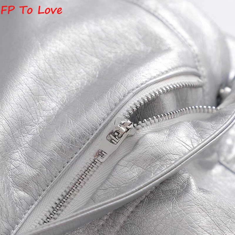 Metallic Sexy High Waist Hip Skirt Chic Retro Short A-Line Metal