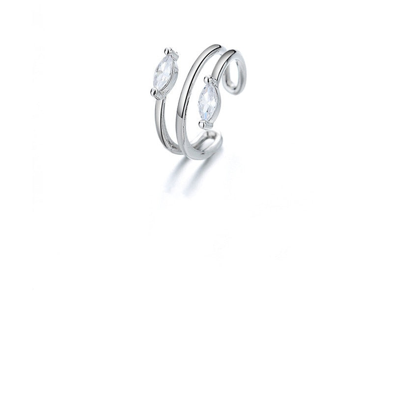 1 pcs Charming Line Zircon Clip Earrings Without Piercing