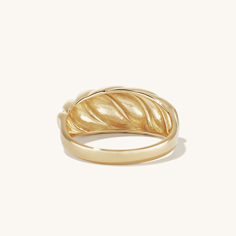 eManco Simple Fashion Style texture Stainless Steel Ring