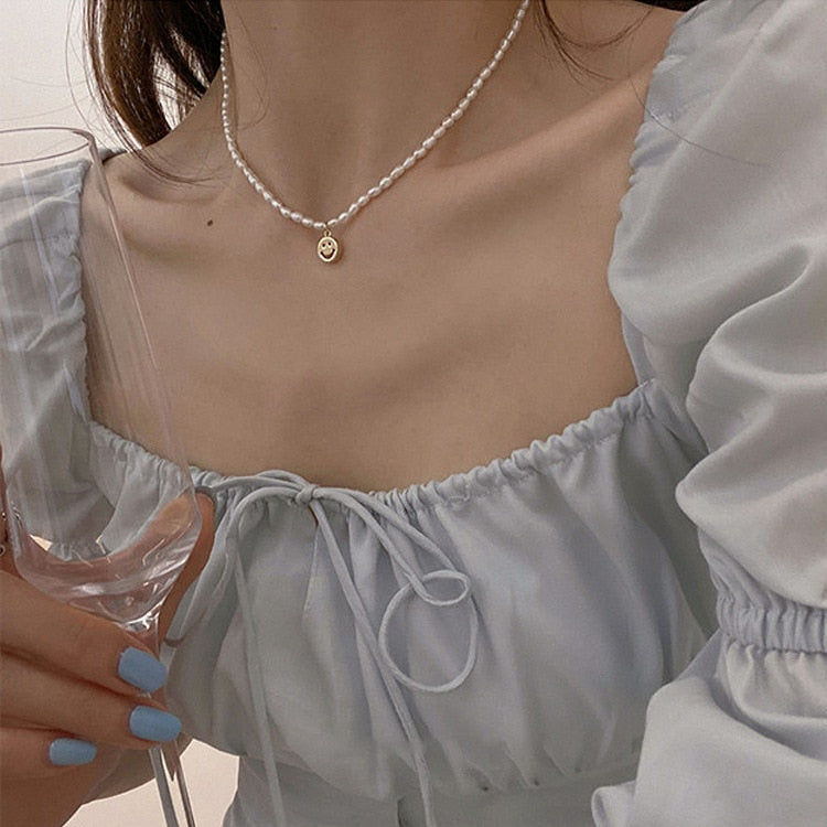 Minar Multiple French Pearl Necklace