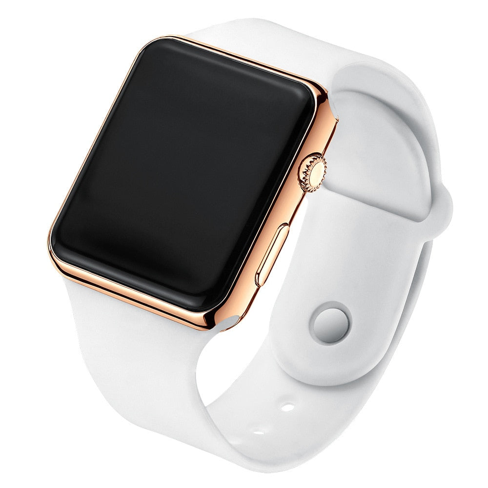 Electronic LED Digital Fashion Casual Simple Silicone Female Watch