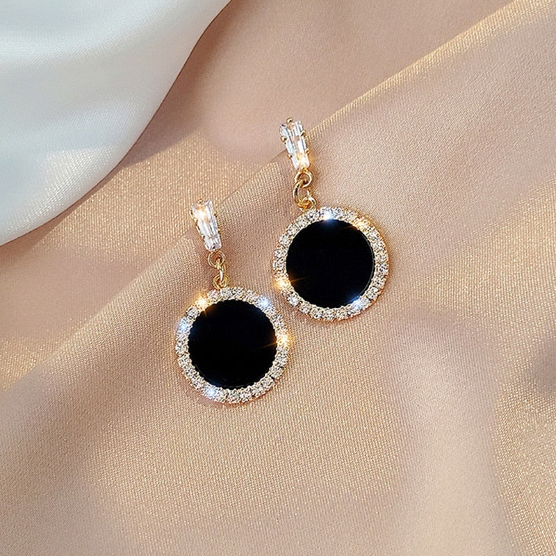 LATS Trend Rhinestone Geometric Drop Earrings for Women
