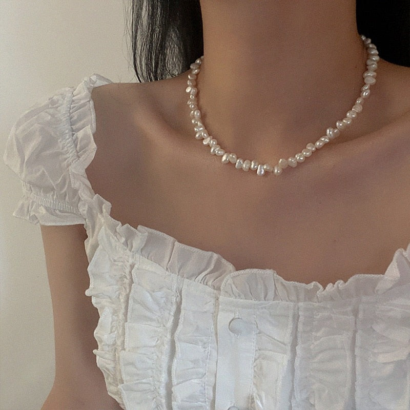 Minar Multiple French Pearl Necklace