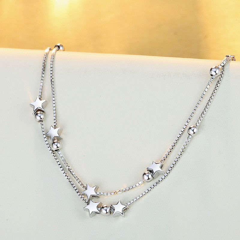 925 sterling silver Beautiful stars Bracelet - Jeglowstore