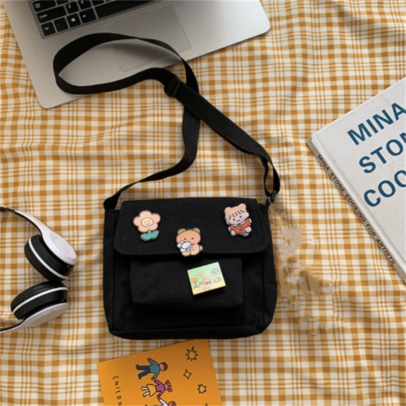 Women Canvas Bag Japan Style Girl Small Bag - Jeglowstore