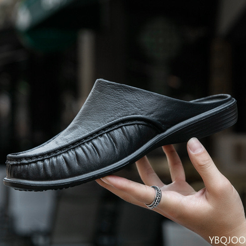 Shoes Men's Slippers EVA Slip on Flats Shoes Walking Men Half Slipper Comfortable Soft Household Sandals Size 40-47 2023