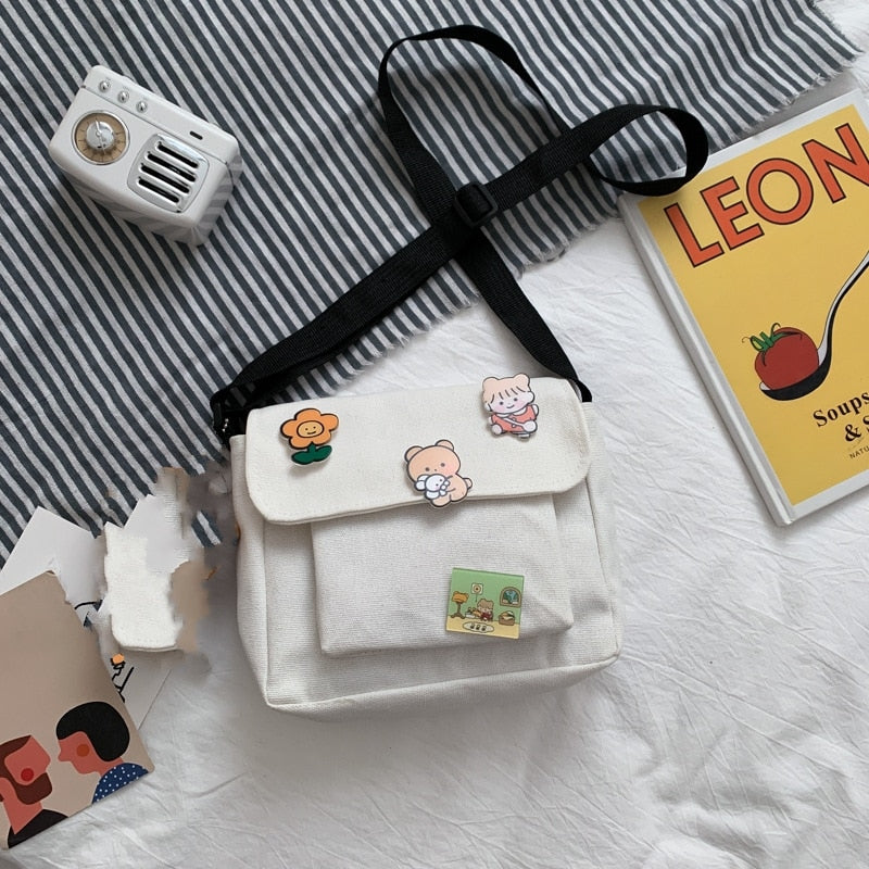 Cute Canvas Small Bag Female